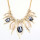 Fashion Gold Women Opal Rhinestone Statement Necklace